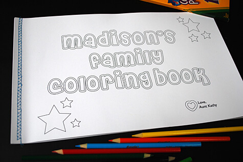 DIY coloring book from family photos