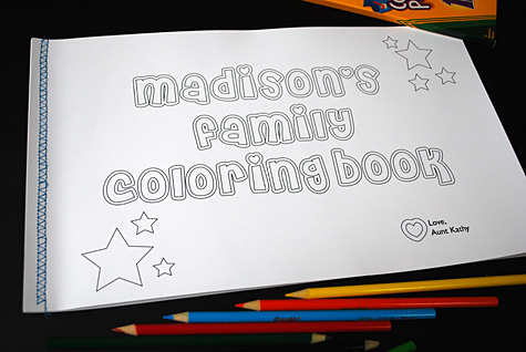 Merriment :: Family coloring book from photos and free cover template by Kathy Beymer at MerrimentDesign.com