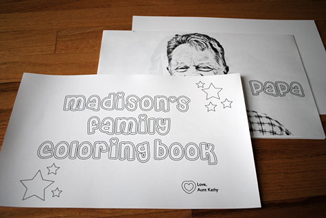 Merriment :: Family coloring book from photos and free cover template by Kathy Beymer at MerrimentDesign.com