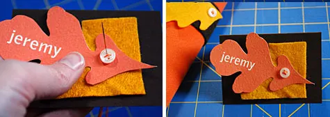 Merriment :: Felt leaf napkin rings and placecards for Thanksgiving by Kathy Beymer