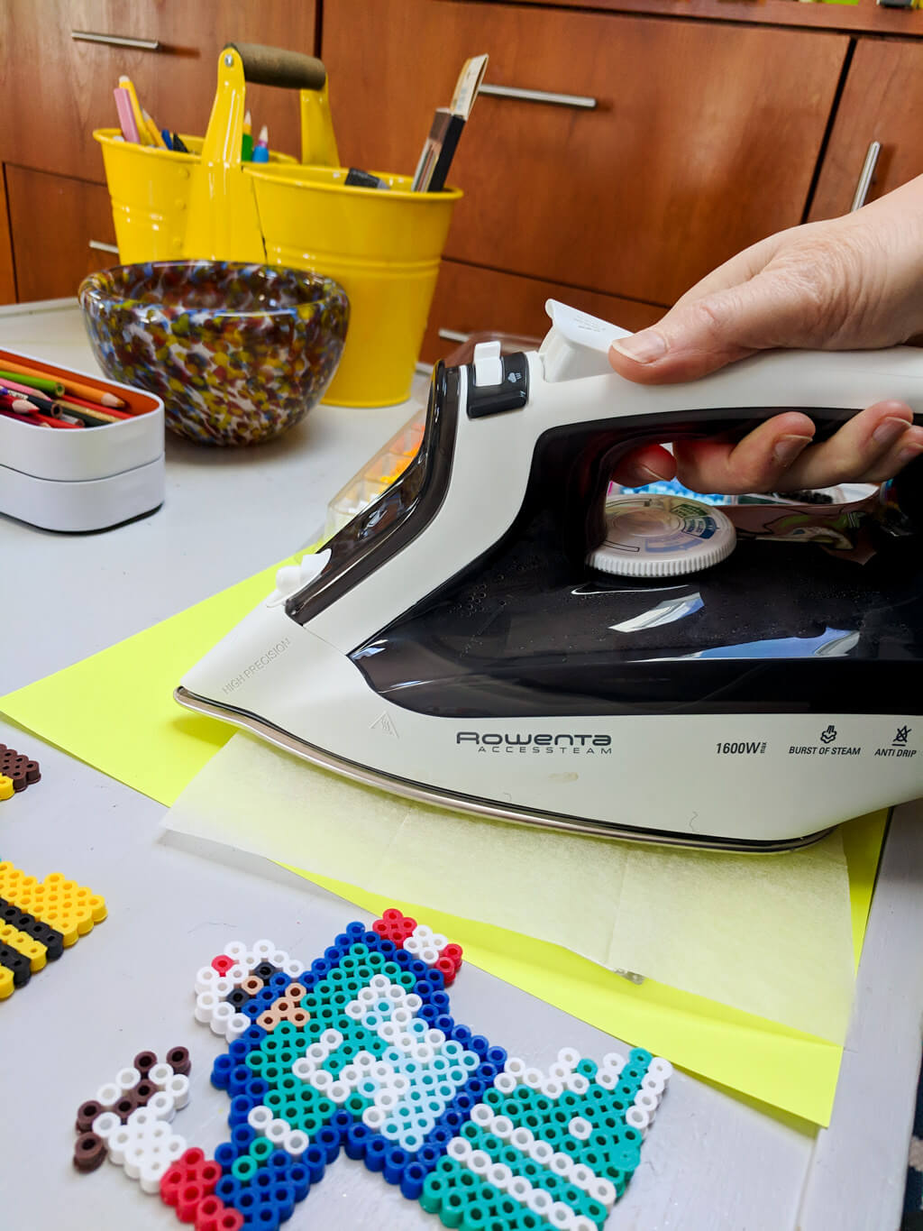 Ironing Perler Beads without an ironing board