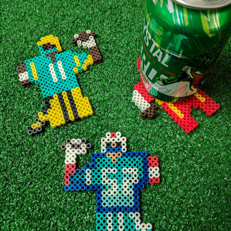 DIY football coasters for a football party