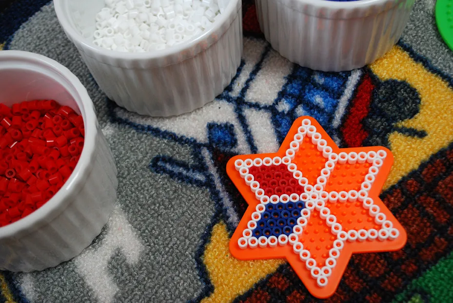 Fourth of July Kids Crafts: Perler Bead DIY Coasters - Merriment Design