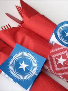 Fourth of July paper napkin rings