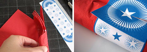 Merriment :: Fourth of July Napkin Rings; Kathy Beymer re-creating Martha's template