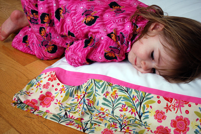 Pillowcase sewing pattern with hidden pocket for nighttime treasures