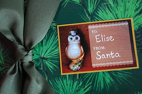 Free printable Christmas gift tags from vintage Christmas ornaments