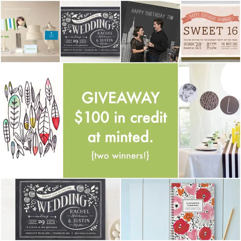 GIVEAWAY: $100 gift card to Minted - two winners!