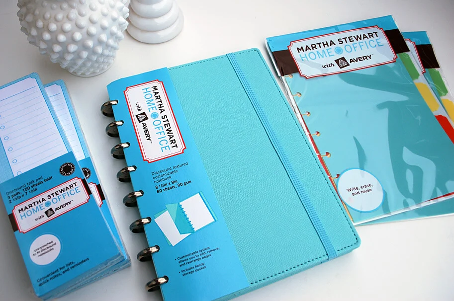 Martha Stewart home office discbound notebook for project and day planning