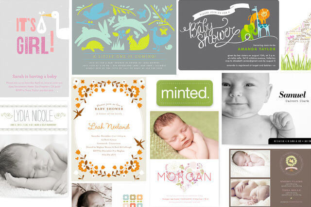 Minted baby shower invitations