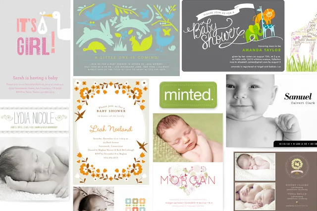 GIVEAWAY Minted 25 Free Baby Shower Invitations or Birth Announcements And Shipping freebie win giveaway