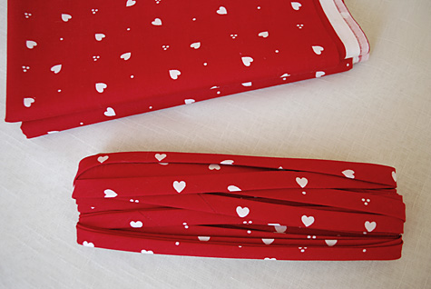 GIVEAWAY Freebie Handmade Bias Tape for Valentine's Day