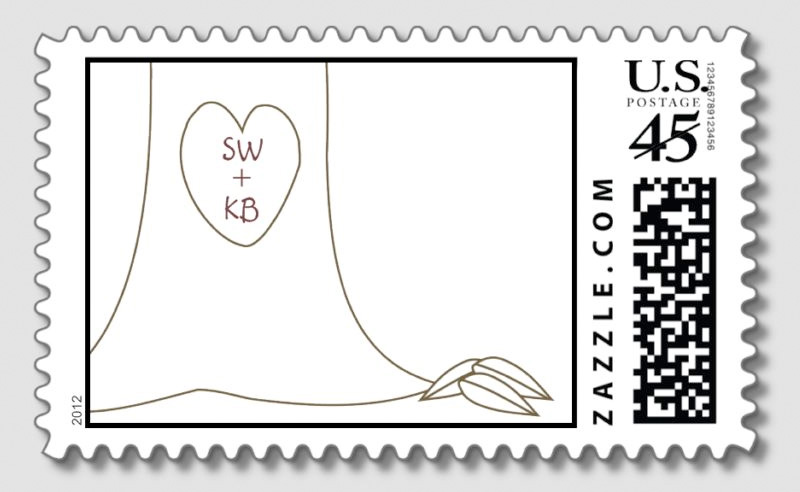 Customized Giving Tree postage stamps