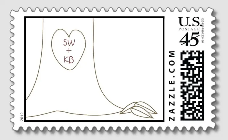 Customized Giving Tree postage stamps