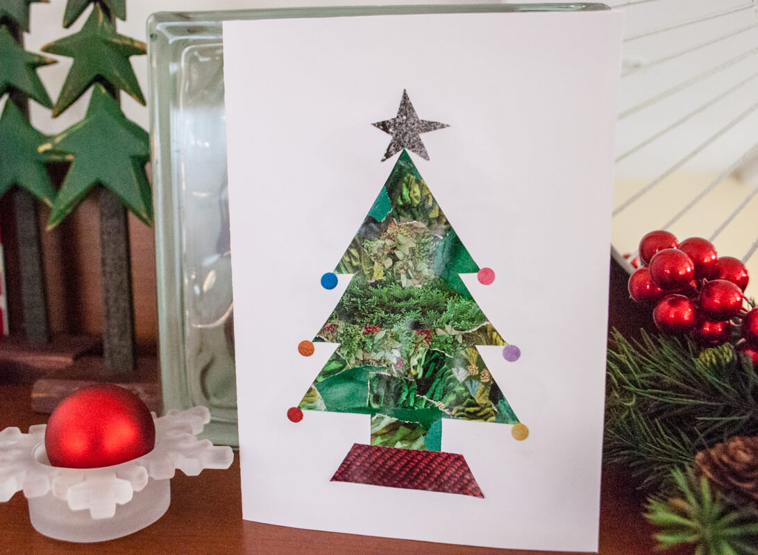 Handmade Christmas cards from recycled magazines #christmascards #diychristmas