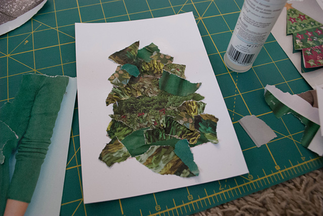 Handmade Christmas Cards from Recycled Magazines