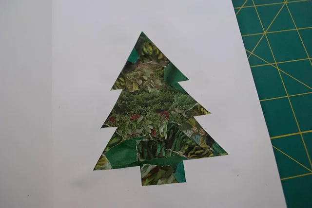 Handmade Christmas Cards from Recycled Magazines