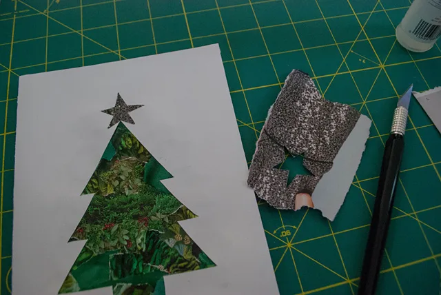 Handmade Christmas Cards from Recycled Magazines