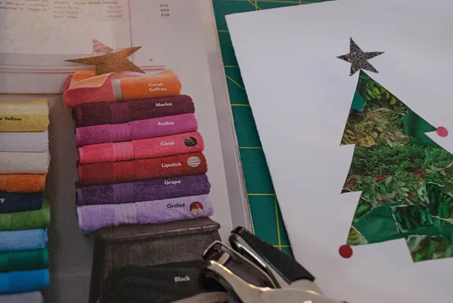 Handmade Christmas Cards from Recycled Magazines