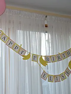 Happy 1st birthday banner free printable template