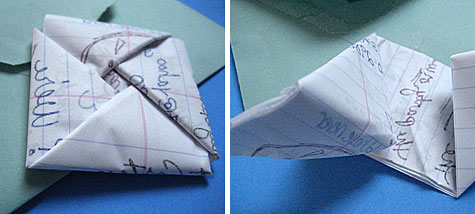 High school engagement party theme: Secret passed note party invitation. How fun is this idea? It also shows how you how to fold the paper into the classic 'secret note square'