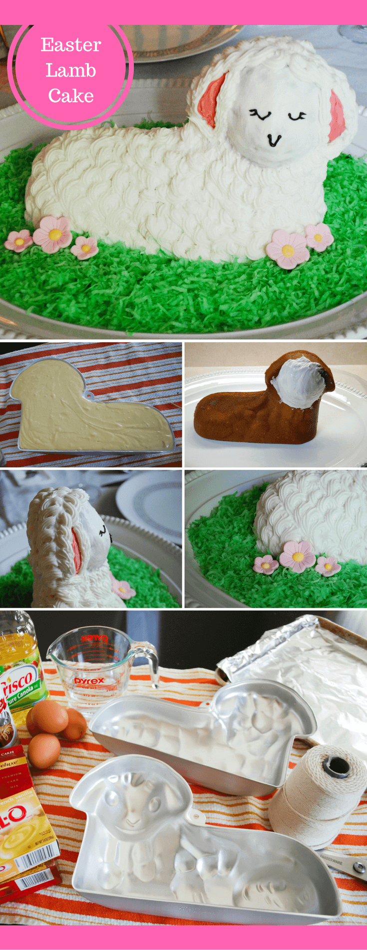 How to make and decorate a traditional 3D standup Easter lamb cake