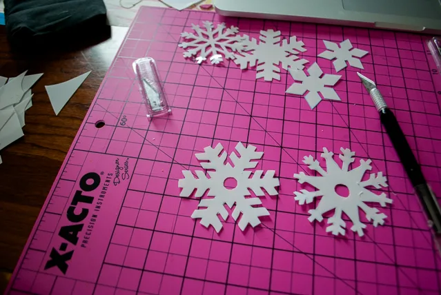 Shrinky Dink Snowflakes