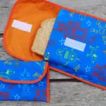 Free sandwich bag and snack bag sewing pattern and tutorial. Use this free sewing pattern and say goodbye to plastic baggies!