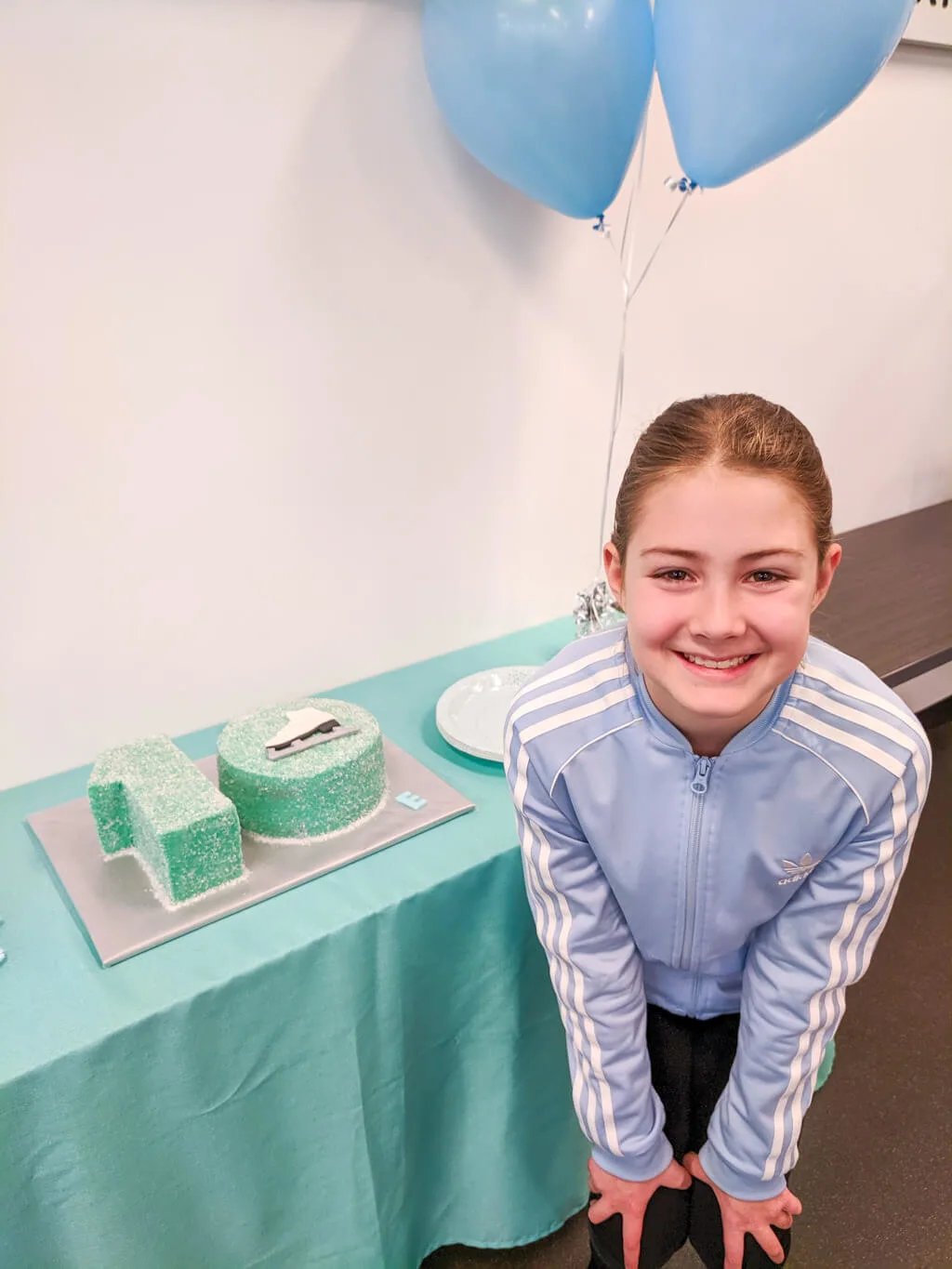 Elise with her 10th birthday cake Elise with her 10th birthday cake