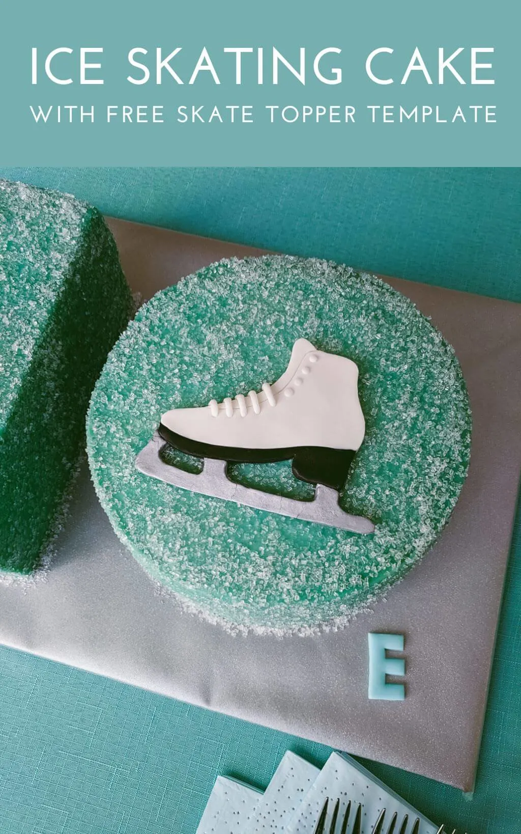 Ice skating birthday cake 10th birthday cake