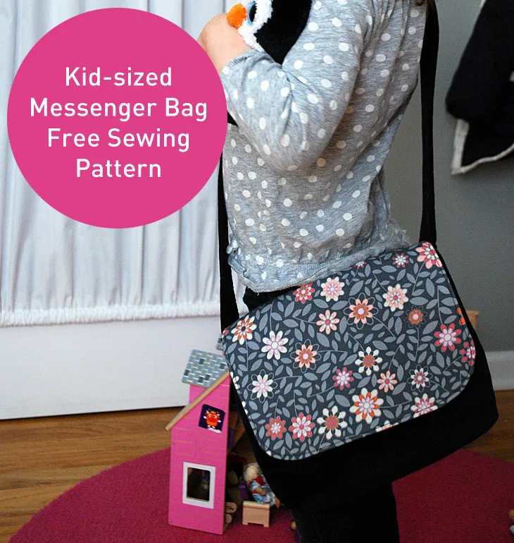 Kid messenger bag free pattern and sewing tutorial