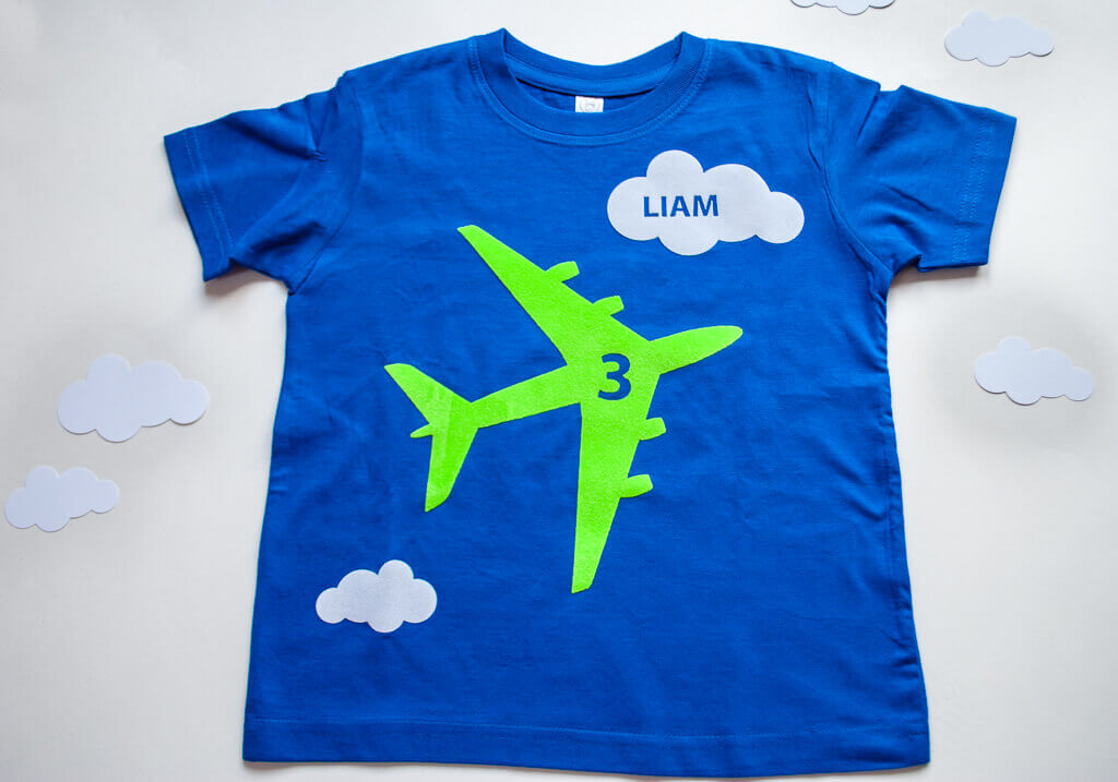 Kids personalized airplane birthday t-shirt