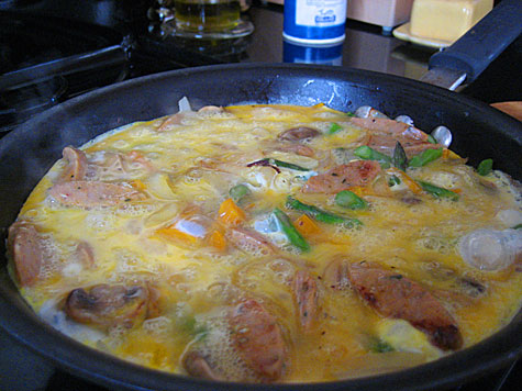 Merriment :: Kitchen sink frittata by Kathy Beymer