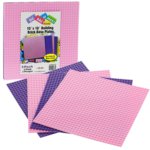 Pink and purple baseplates