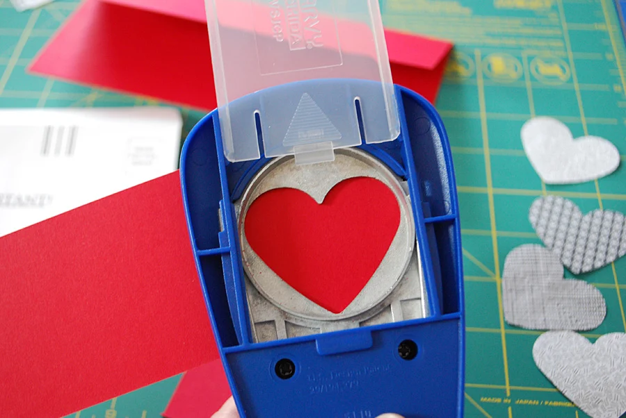 DIY Valentine Card Idea using recycled security envelopes