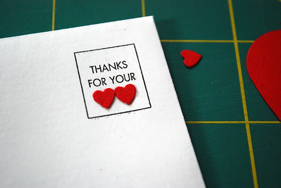 DIY Valentine Card Idea using recycled security envelopes