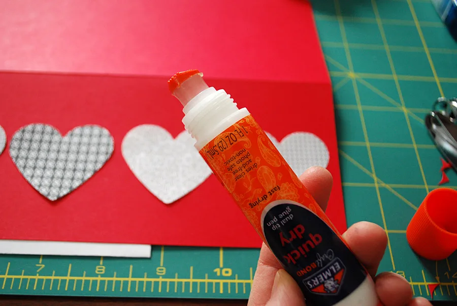 DIY Valentine Card Idea using recycled security envelopes