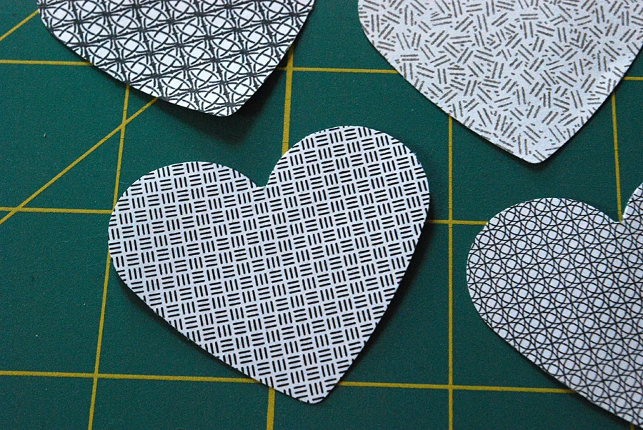 DIY Valentine Card Idea using recycled security envelopes