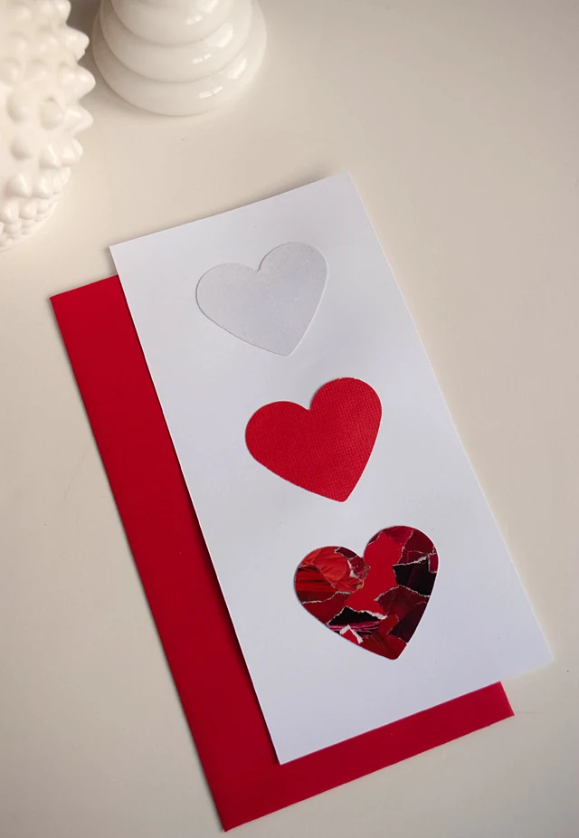 Valentine Day's Cards using Recycled Magazines