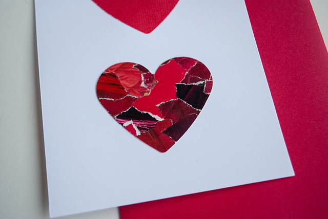 Valentine Day's Cards using Recycled Magazines