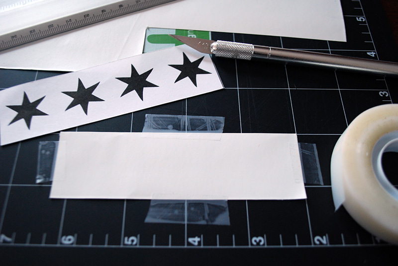 Make your own coasters with ceramic tiles and etching cream - plus Chicago flag free template