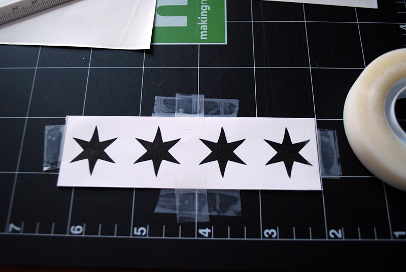 Make your own coasters with ceramic tiles and etching cream - plus Chicago flag free template