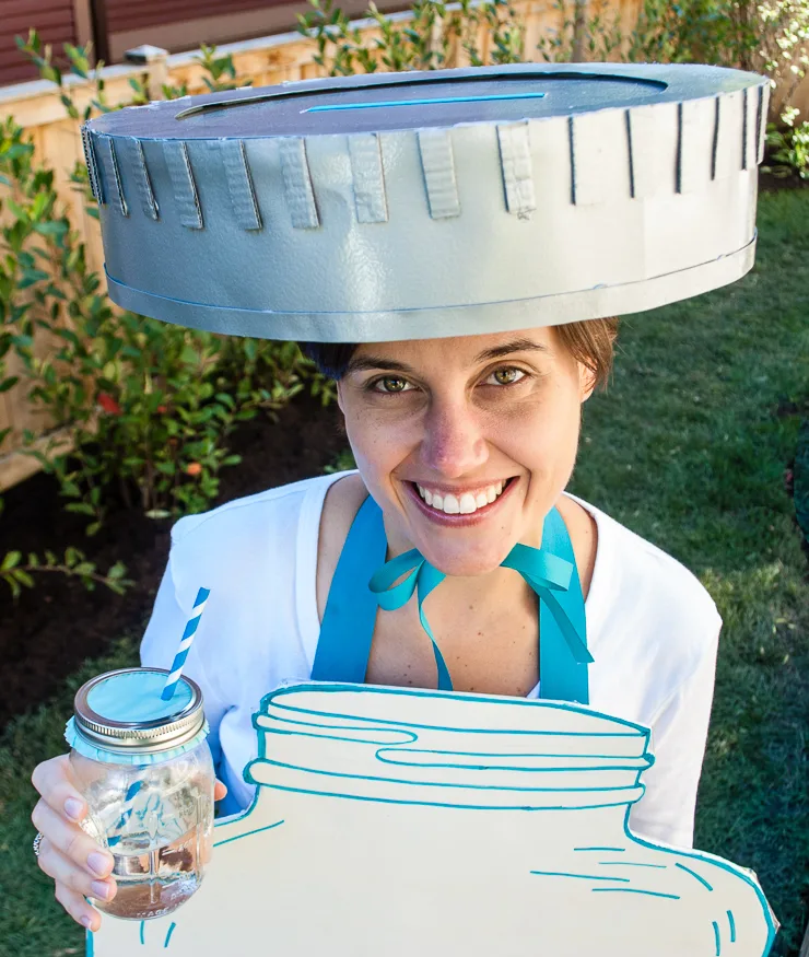 Mason Jar Handmade Halloween Costume - Easy DIY Halloween Costume Idea for Adults