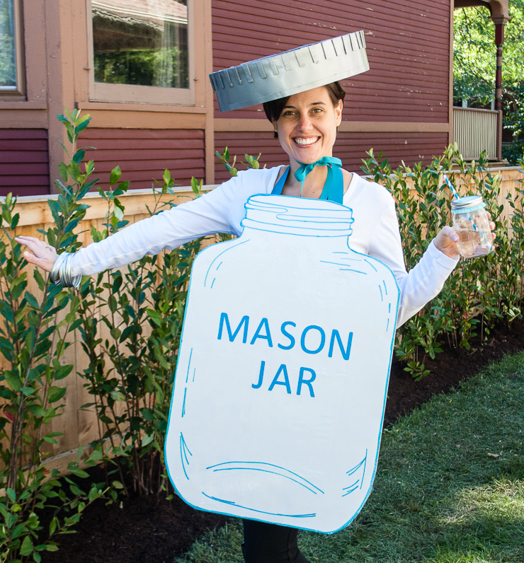 Mason Jar Handmade Halloween Costume - Easy DIY Halloween Costume Idea for Adults