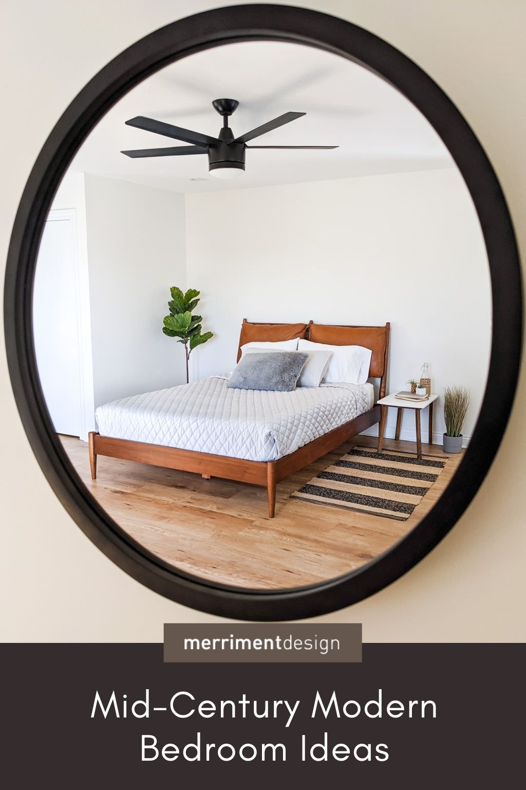 Simple mid-century modern bedroom makeover