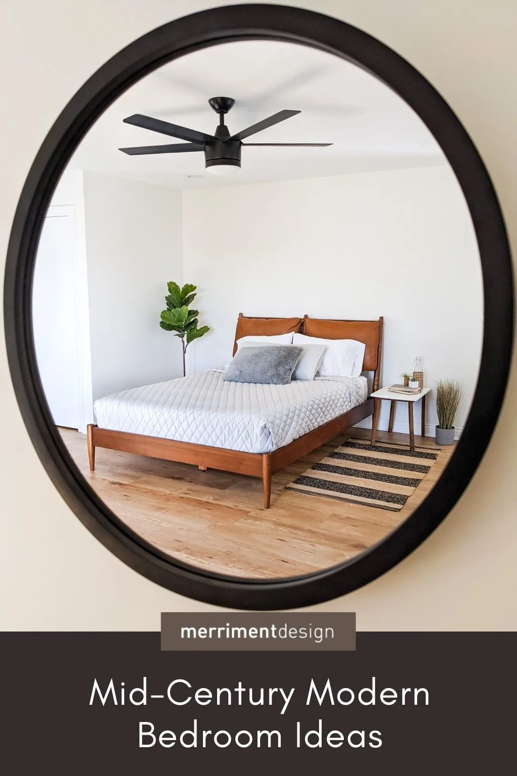 Simple mid-century modern bedroom makeover