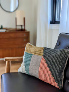 Mid-century modern geometric pillow