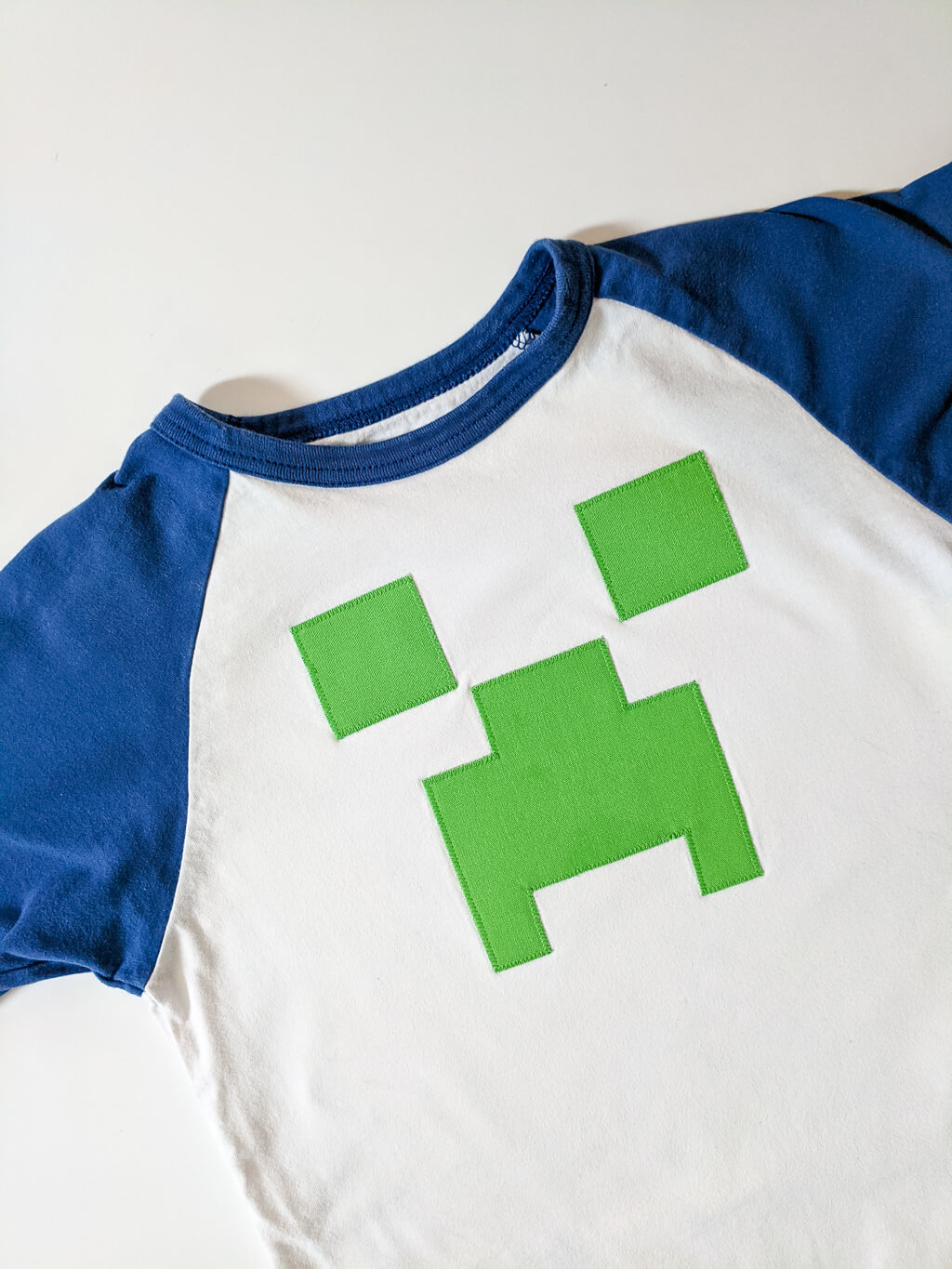 DIY Minecraft birthday tshirt with Creeper face