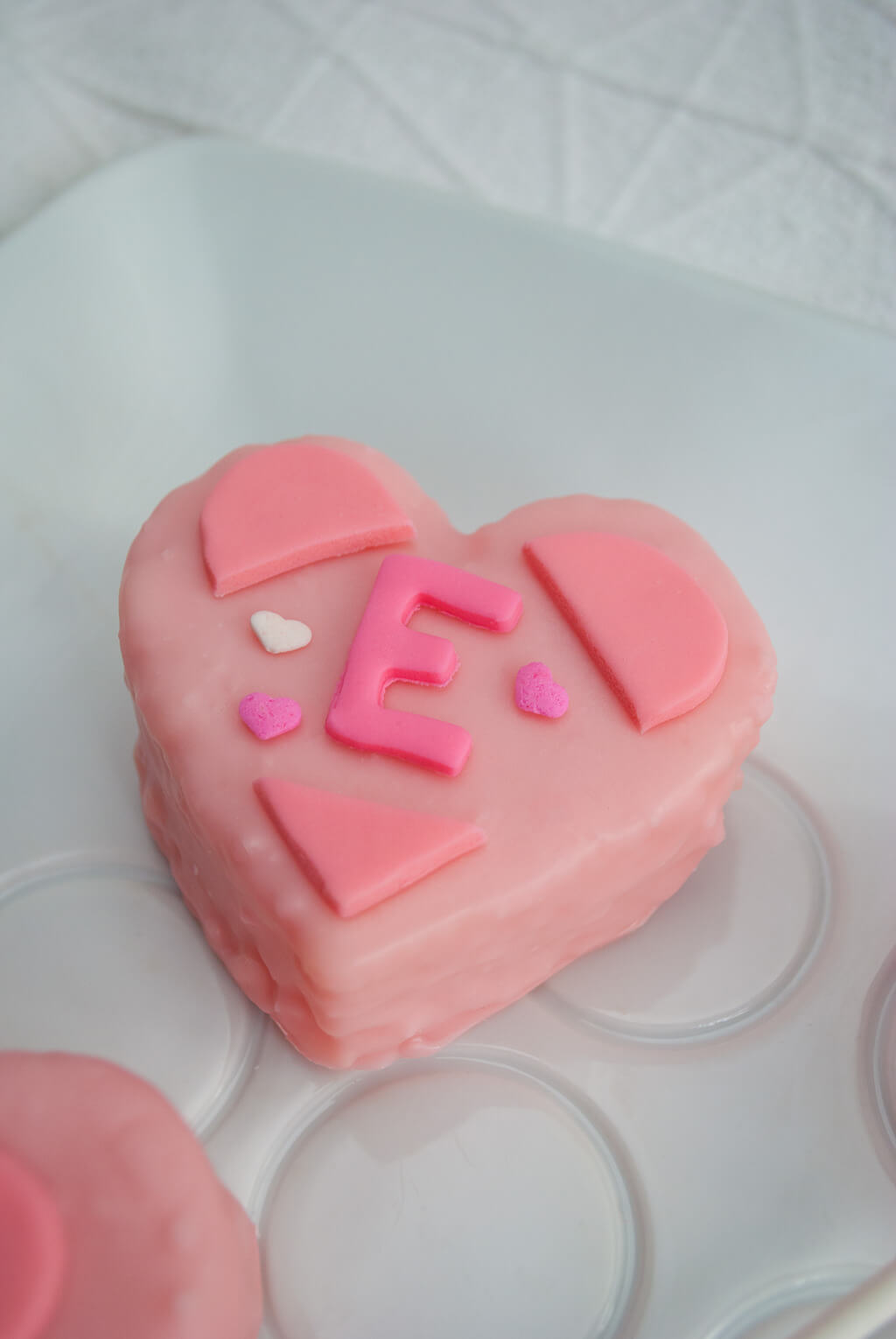 DIY mini heart cakes valentines desserts
