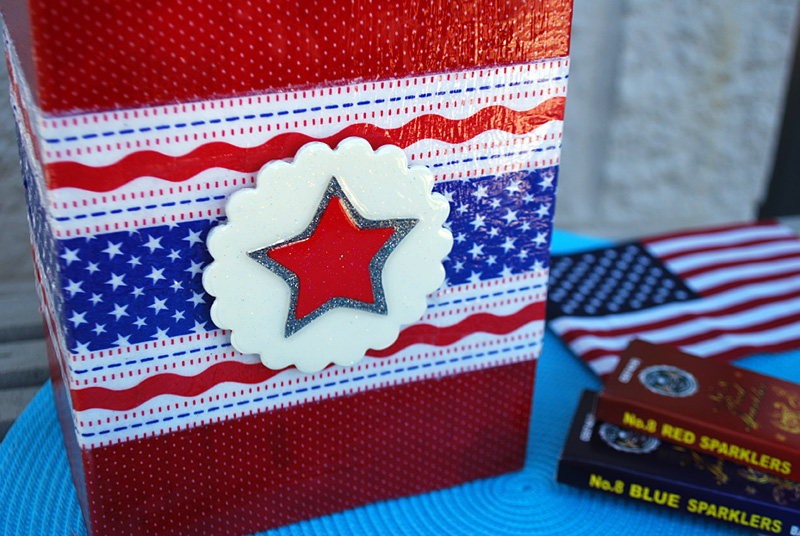 Mod Podge Sparkler Safety Caddy for the Fourth of July